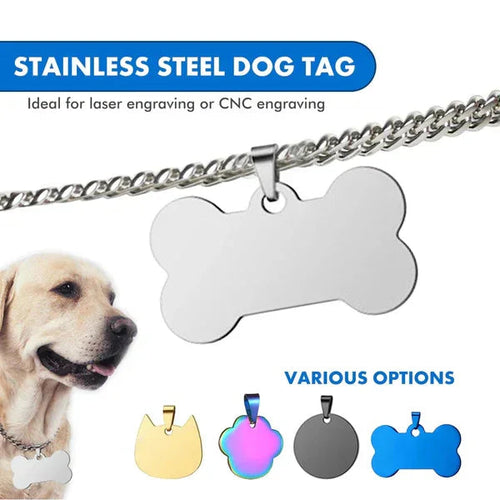 20 Pcs Pet Blank Metal Tags for Laser Engraver