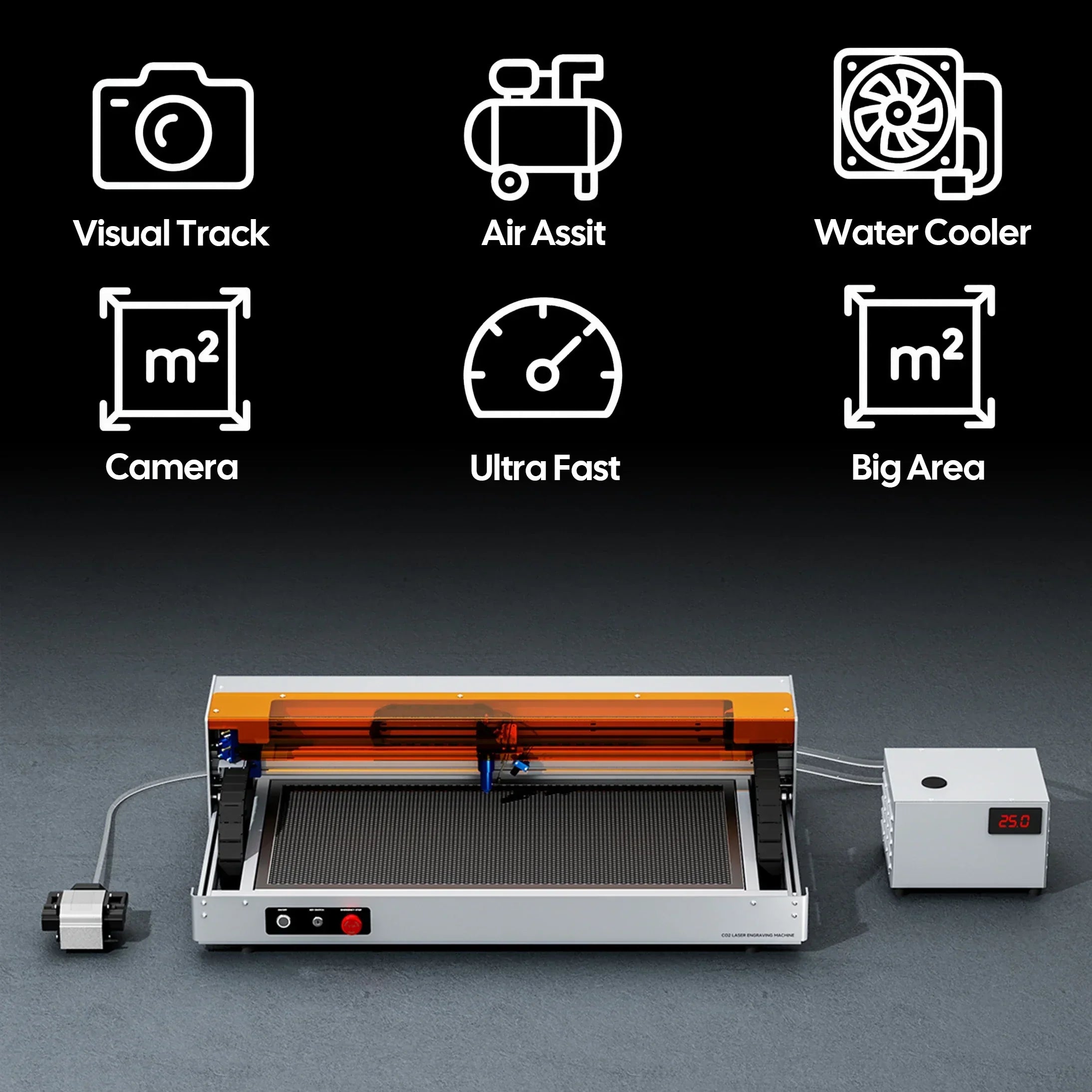Carverall C1 40W CO2 Laser Engraving Machine | Work Area 620x350mm
