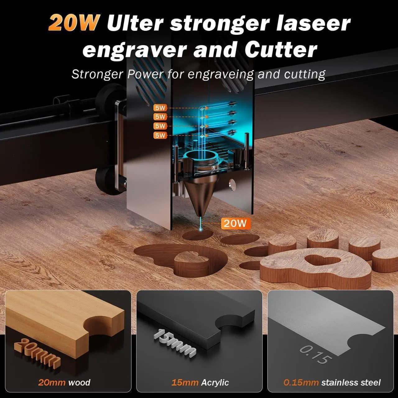 Carverall Xmax 20W/40W Diode Laser Engraver & Wood Cutter