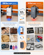 Carverall K15 Pro Mini Portable Laser Engraver | 300x200mm