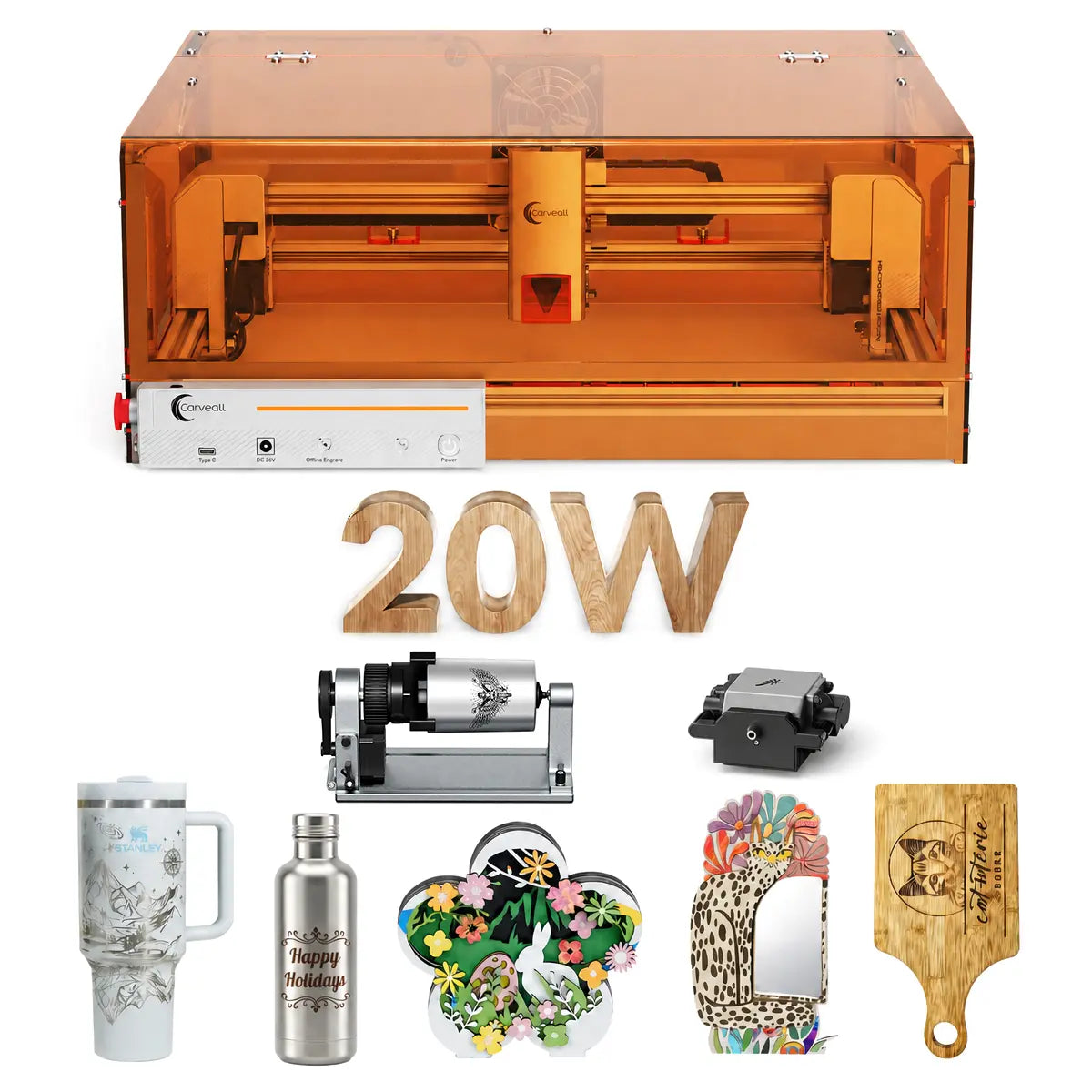 Carverall X1Pro 20W Diode Laser Engraver | Model JL9 | Work Area 300x300mm